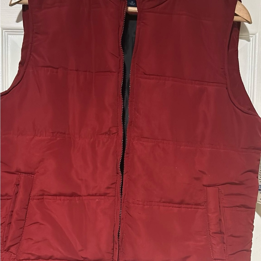 Men’s Red Puffer Vest